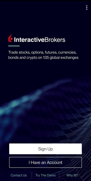 The IBKR mobile I have an account menu on the Android Phone. 